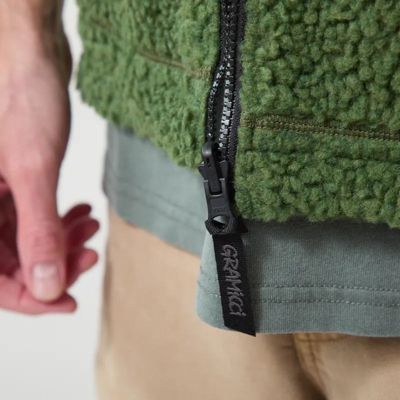 Gramicci Reversible Sherpa Vest Olive Navy-12