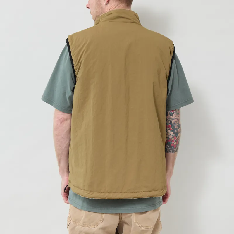 Gramicci Reversible Sherpa Vest Beige Tan-5