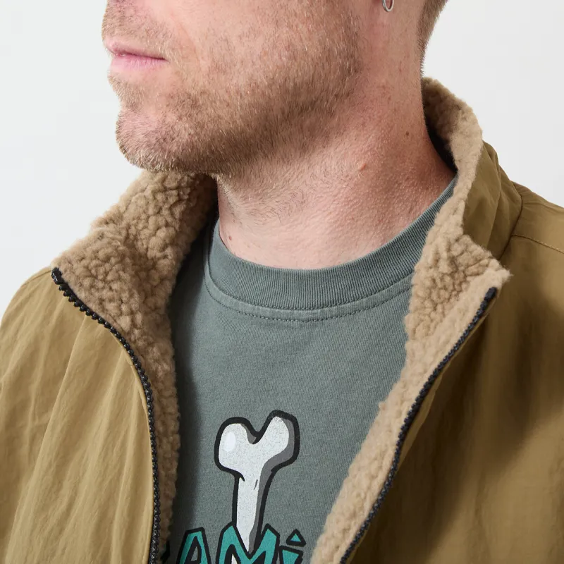Gramicci Reversible Sherpa Vest Beige Tan-7