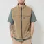 Gramicci Reversible Sherpa Vest Beige Tan