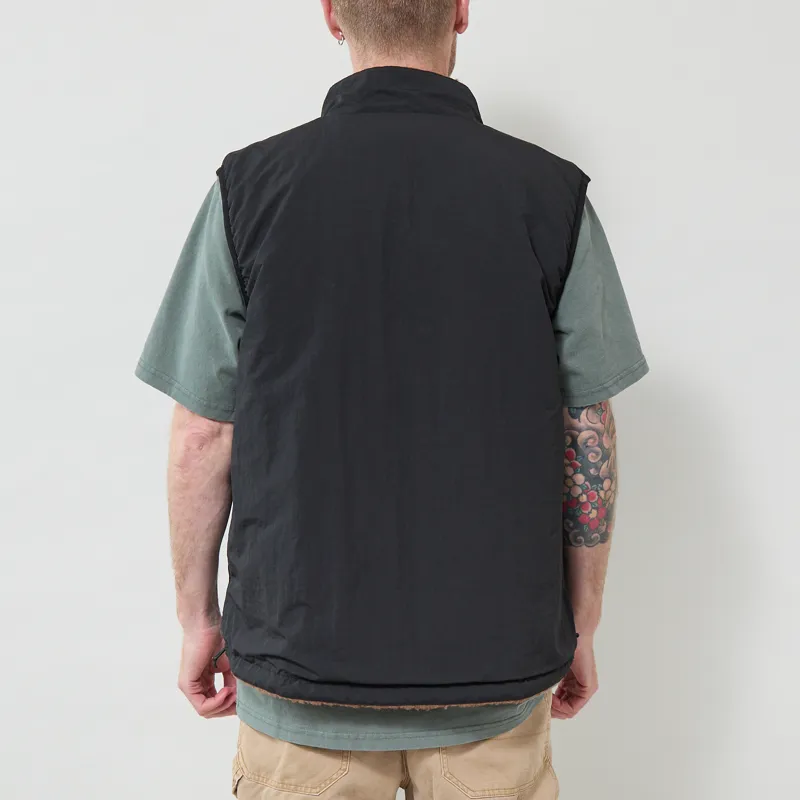 Gramicci Reversible Sherpa Vest Dark Brown Black-5