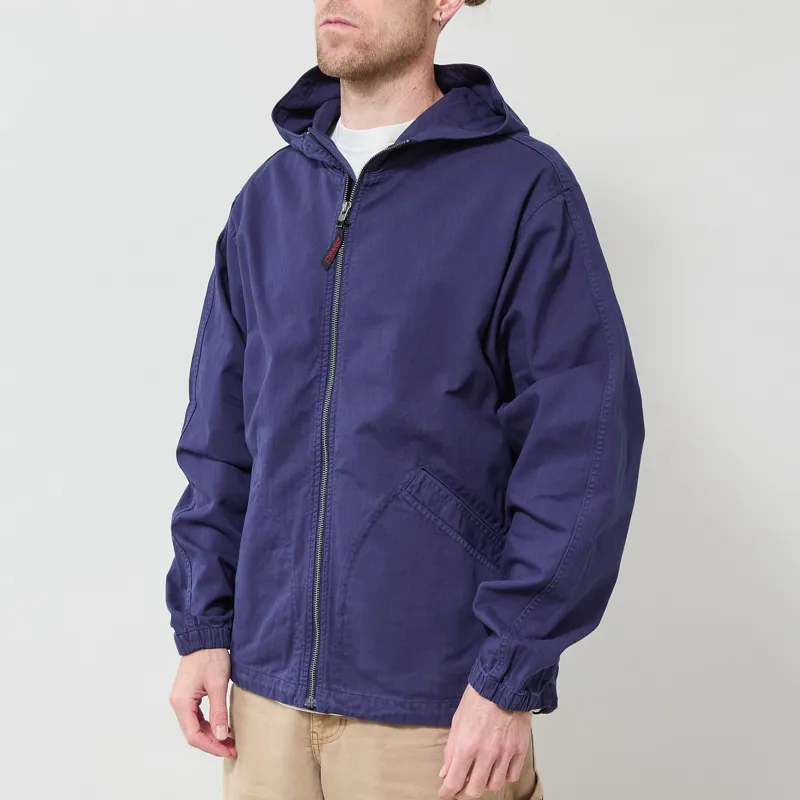 Gramicci Herringbone Hooded Jacket Navy-1