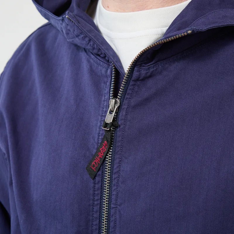 Gramicci Herringbone Hooded Jacket Navy-3