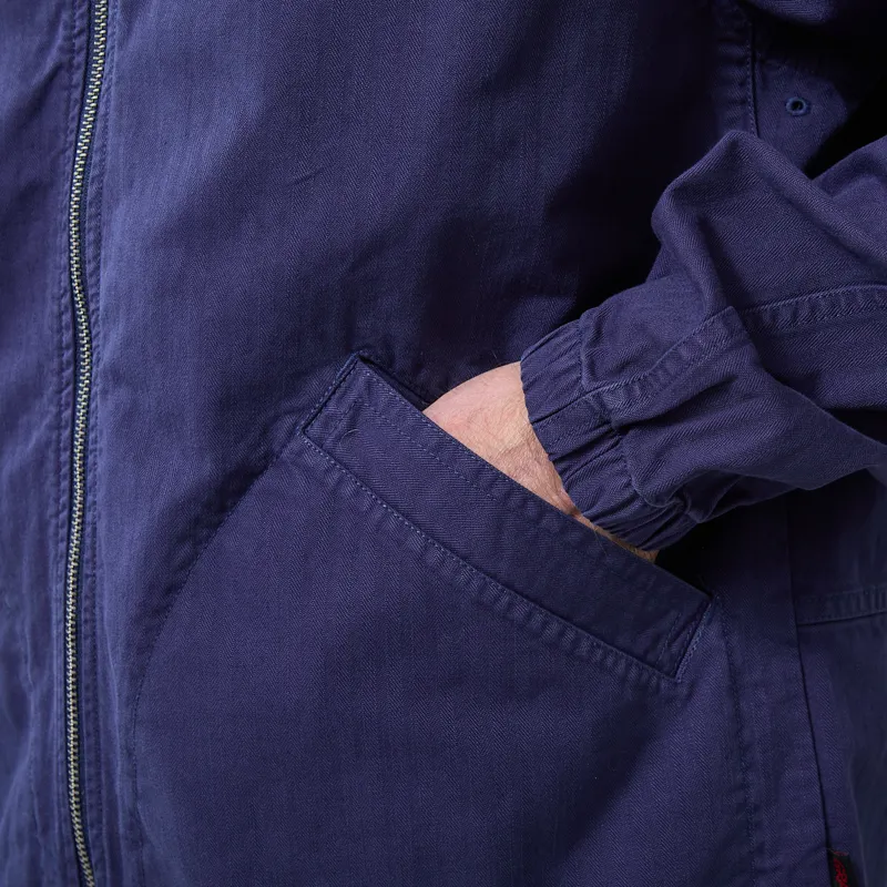 Gramicci Herringbone Hooded Jacket Navy-6