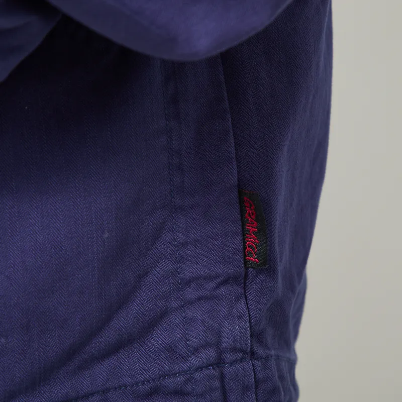 Gramicci Herringbone Hooded Jacket Navy-7