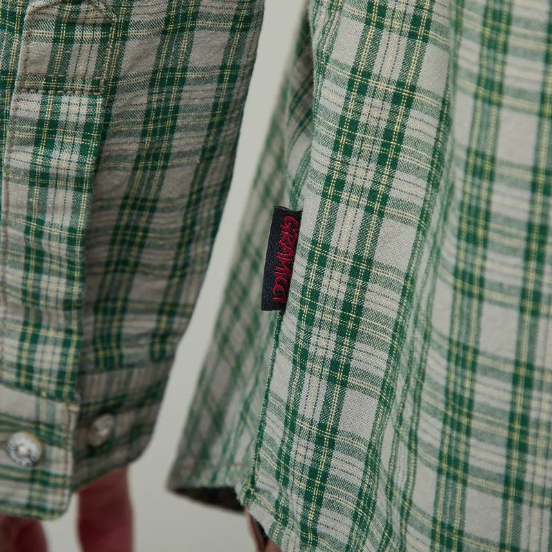 Gramicci Heavyweight Checkered Shirt Forest-5