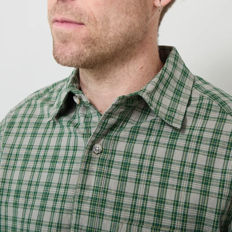 Gramicci Heavyweight Checkered Shirt Forest-6