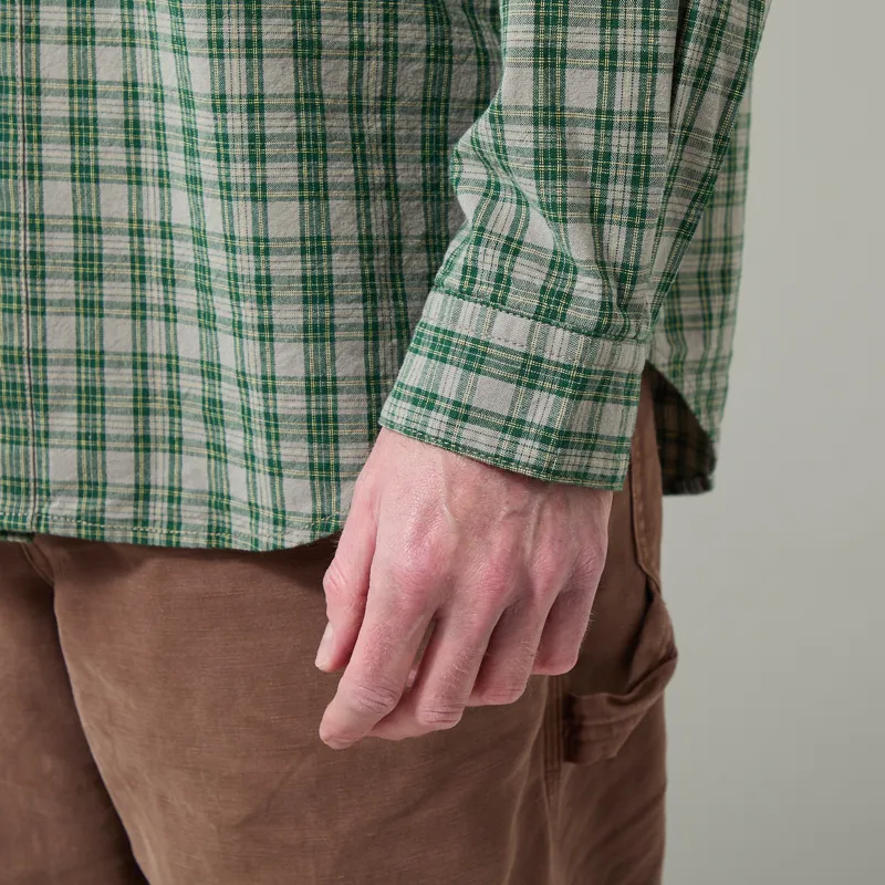 Gramicci Heavyweight Checkered Shirt Forest-10