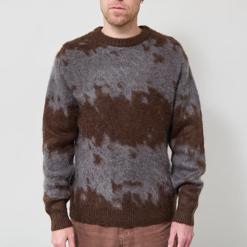 Gramicci Mohair Splatter Sweater Slate Splatter
