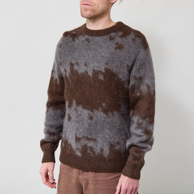Gramicci Mohair Splatter Sweater Slate Splatter-1