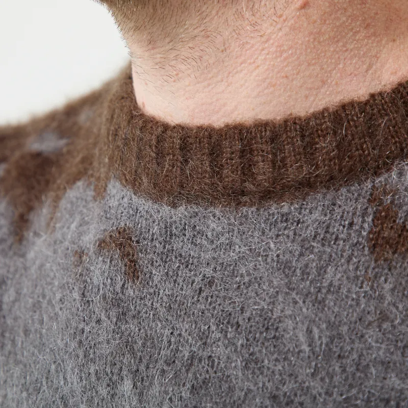 Gramicci Mohair Splatter Sweater Slate Splatter-4