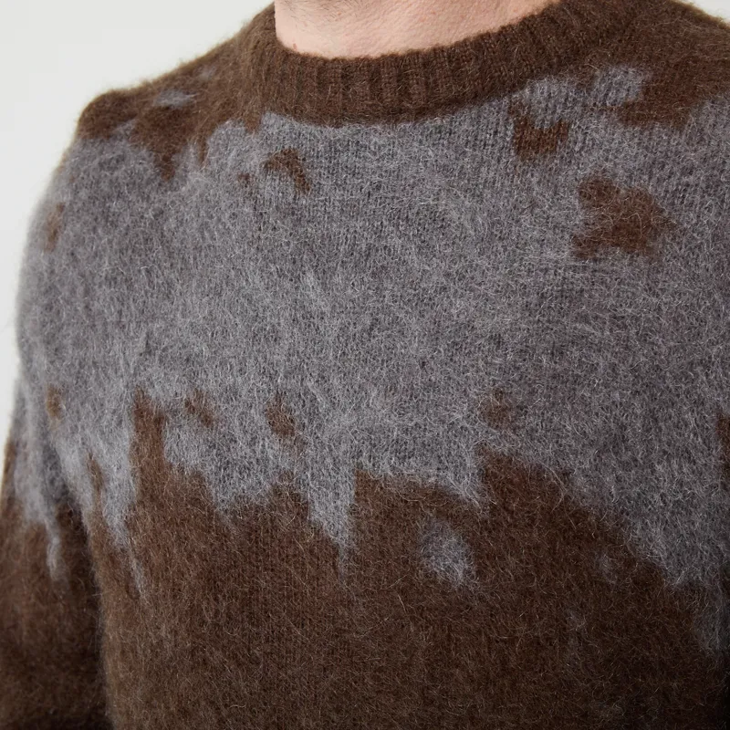 Gramicci Mohair Splatter Sweater Slate Splatter-5
