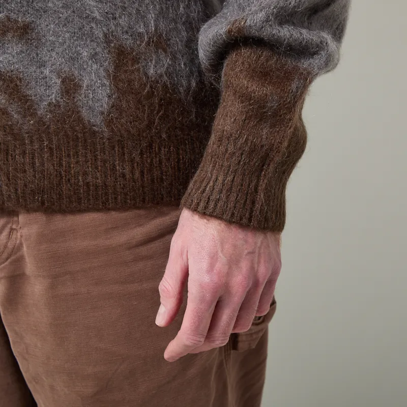 Gramicci Mohair Splatter Sweater Slate Splatter-6