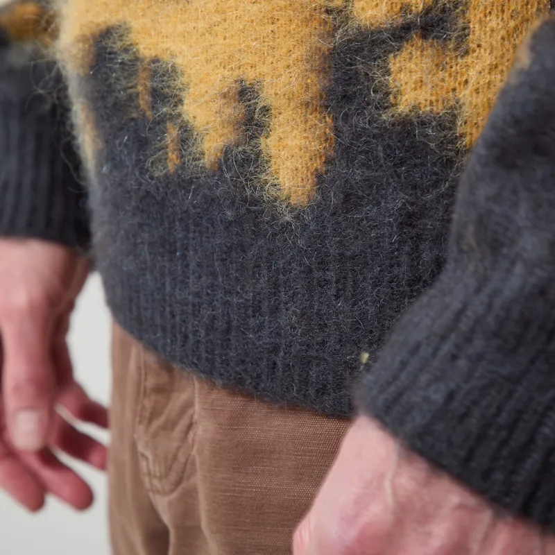 Gramicci Mohair Splatter Sweater Safron Splatter-6