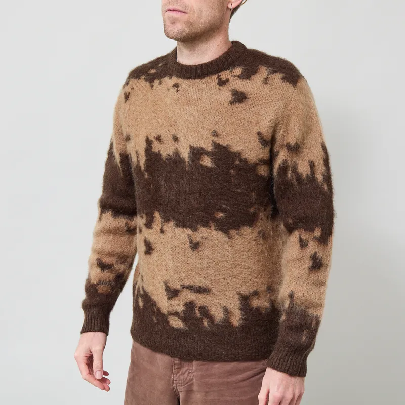 Gramicci Mohair Splatter Sweater Taupe Splatter-1
