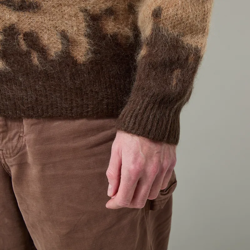 Gramicci Mohair Splatter Sweater Taupe Splatter-6