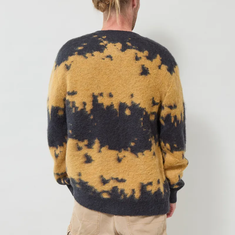 Gramicci Mohair Splatter Cardigan Safron Splatter-2