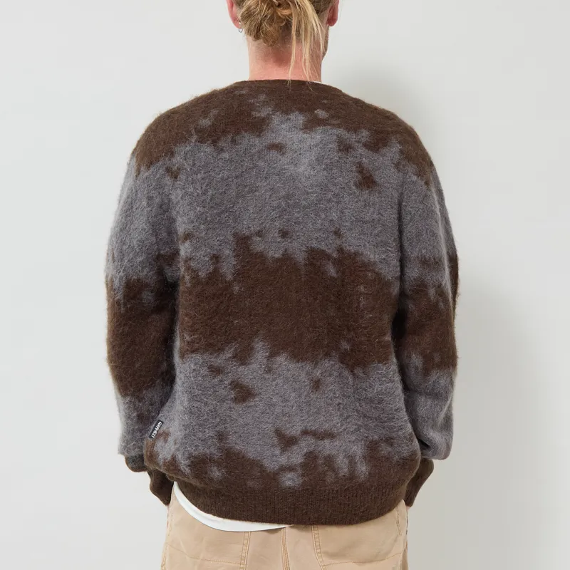 Gramicci Mohair Splatter Cardigan Slate Splatter-3