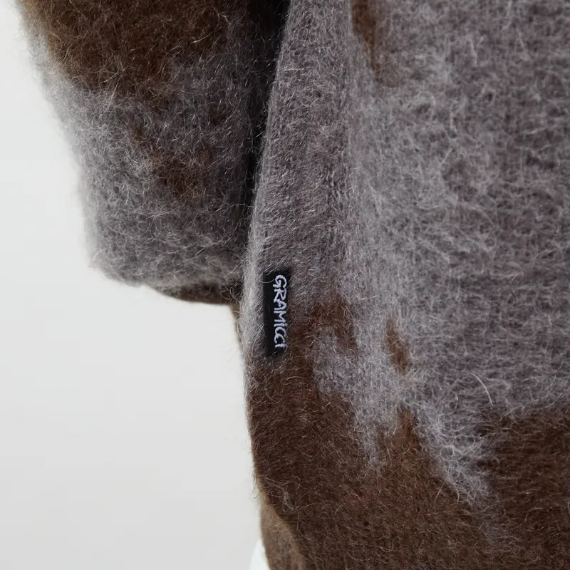 Gramicci Mohair Splatter Cardigan Slate Splatter-7