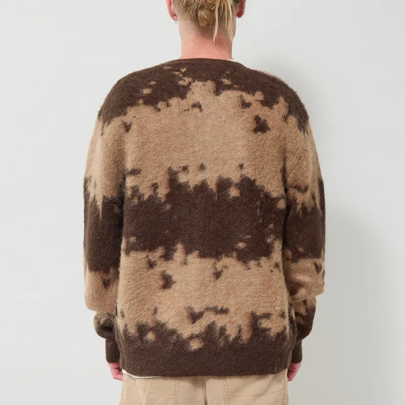 Gramicci Mohair Splatter Cardigan Taupe Splatter-2