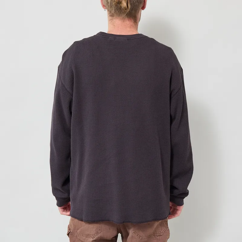 Gramicci Waffle Crew Pullover Fossil Pigment-2