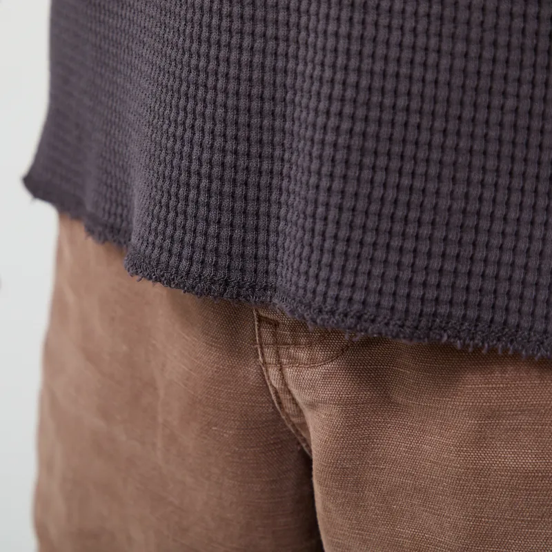 Gramicci Waffle Crew Pullover Fossil Pigment-8