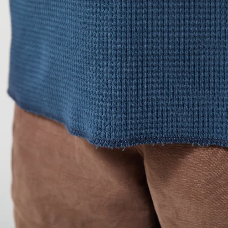 Gramicci Waffle Crew Pullover Dark Navy Pigment-8