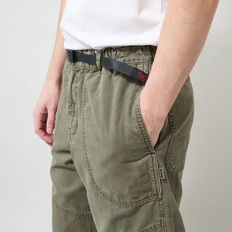 Gramicci Hemp Canvas Double Knee Pants Burnt Olive Pigment-4