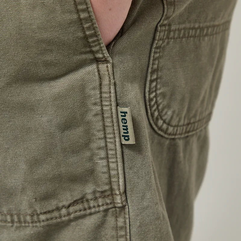 Gramicci Hemp Canvas Double Knee Pants Burnt Olive Pigment-6