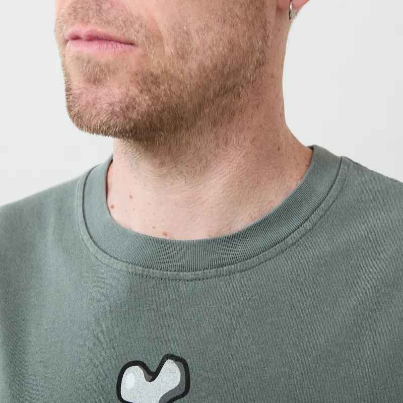 Gramicci Bone T Shirt Sage Pigment-3
