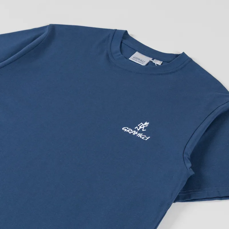 Gramicci One Point Chest Logo T Shirt Dusky Blue-1