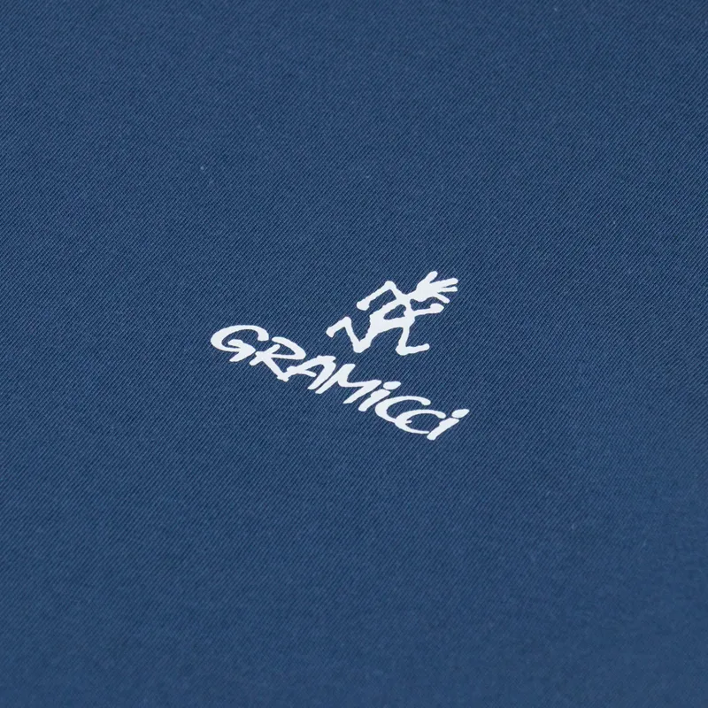 Gramicci One Point Chest Logo T Shirt Dusky Blue-3