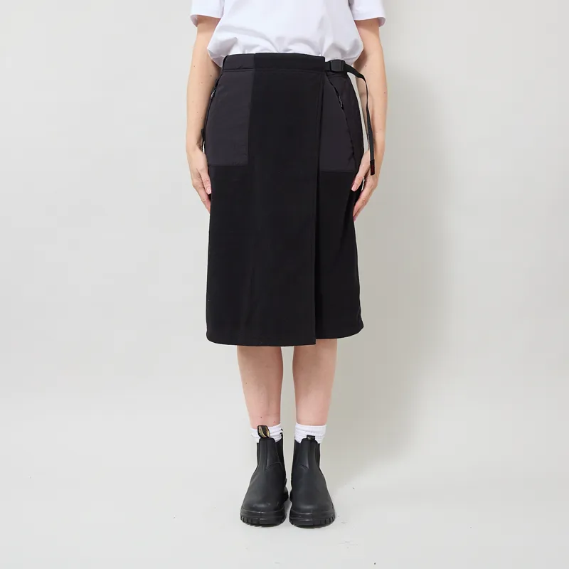 Gramicci Womens Thermal Fleece Skirt Black