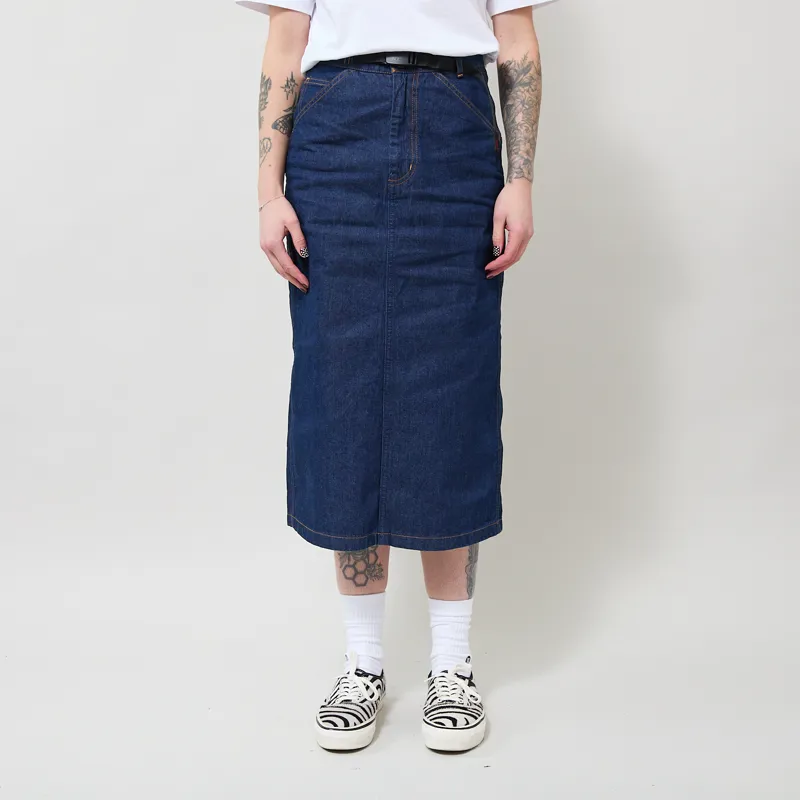 Gramicci Womens Denim Carpenter Skirt Rinsed Indigo