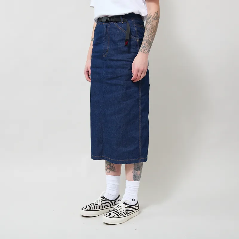 Gramicci Womens Denim Carpenter Skirt Rinsed Indigo-1