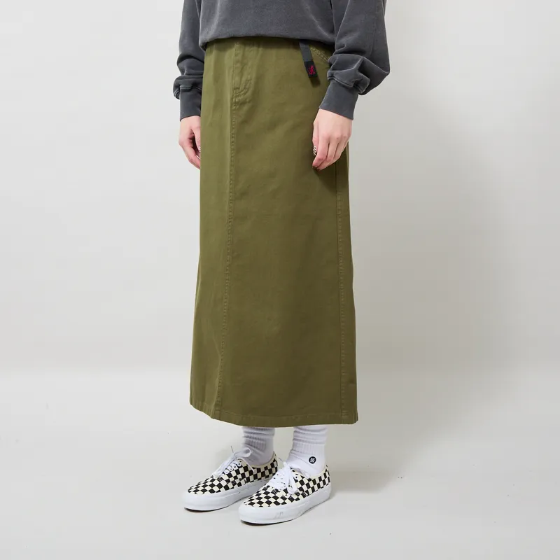 Gramicci Womens 5-Pocket Skirt Olive-1