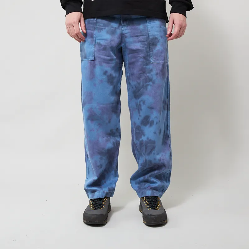 Gramicci Hemp Relaxed Pants Tie Dye Blue