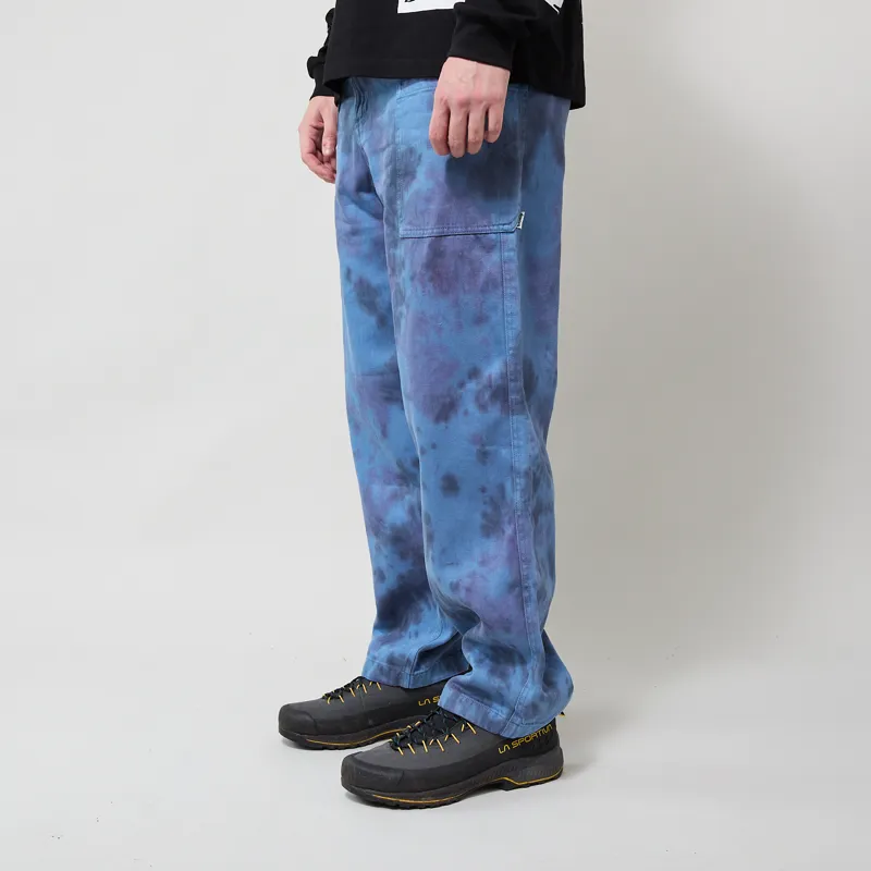Gramicci Hemp Relaxed Pants Tie Dye Blue-1