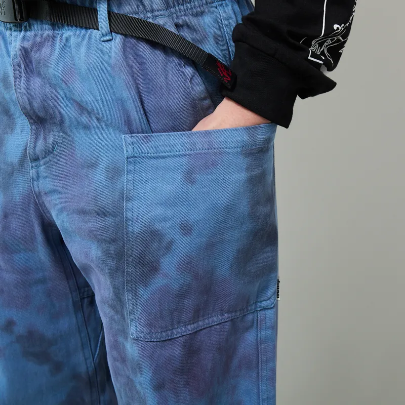 Gramicci Hemp Relaxed Pants Tie Dye Blue-5