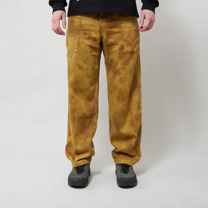 Gramicci Hemp Relaxed Pants Tie Dye Brown