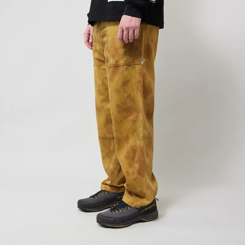 Gramicci Hemp Relaxed Pants Tie Dye Brown-1