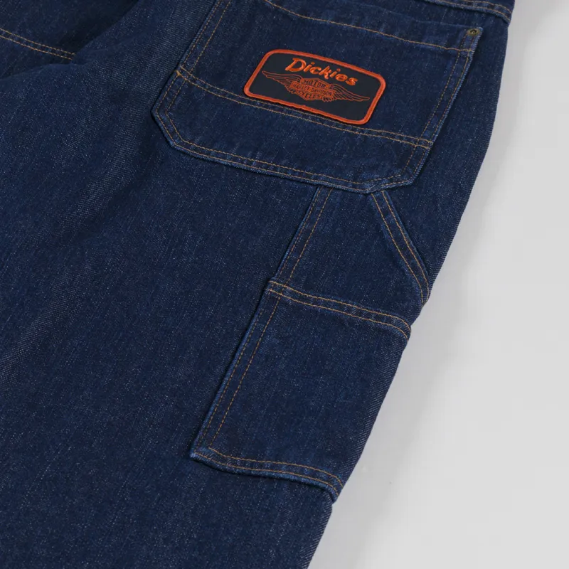 Dickies x Harley Davidson Denim Pants Rinsed Indigo Blue-9