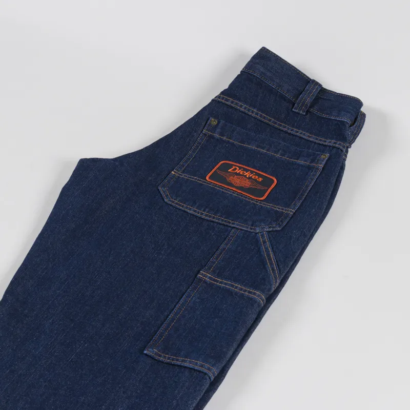 Dickies x Harley Davidson Denim Pants Rinsed Indigo Blue-3