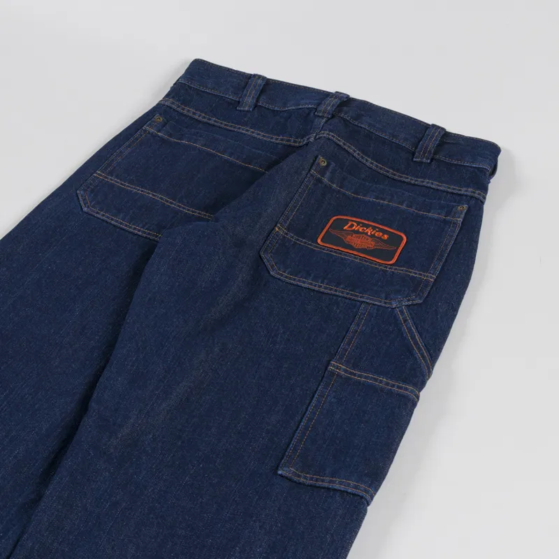 Dickies x Harley Davidson Denim Pants Rinsed Indigo Blue-4