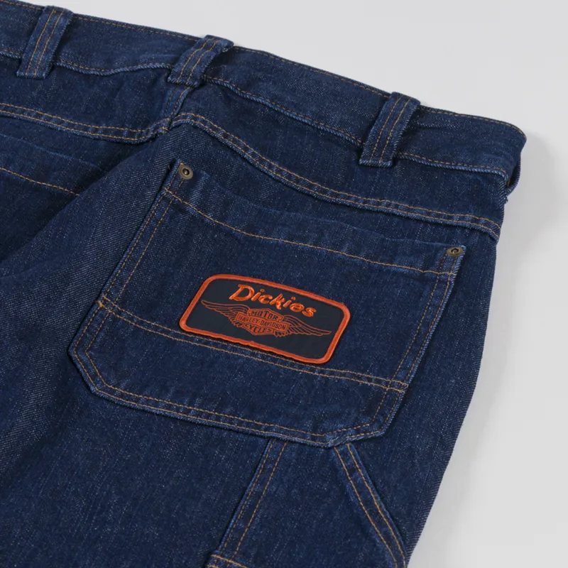 Dickies x Harley Davidson Denim Pants Rinsed Indigo Blue-7