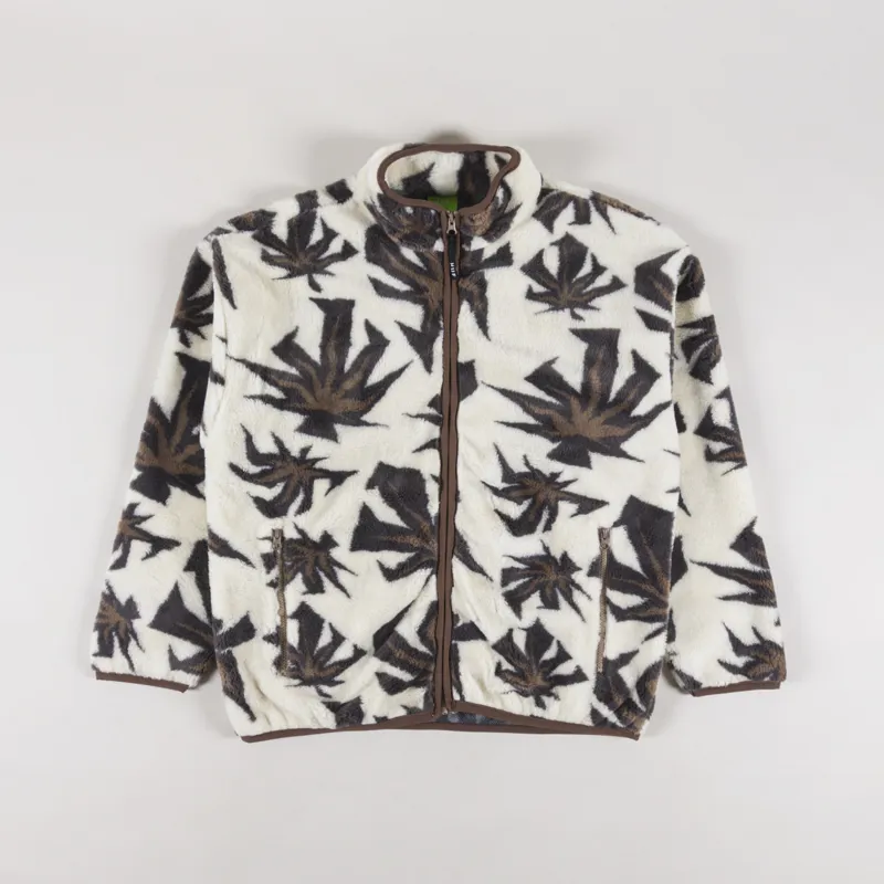 Huf Lowell Jacquard Sherpa Full-Zip Fleece Natural
