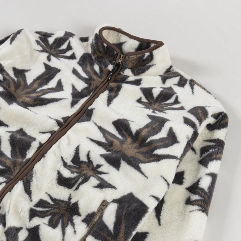 Huf Lowell Jacquard Sherpa Full-Zip Fleece Natural-2