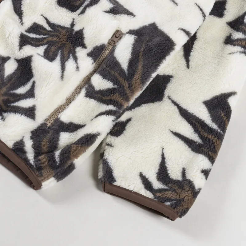 Huf Lowell Jacquard Sherpa Full-Zip Fleece Natural-6