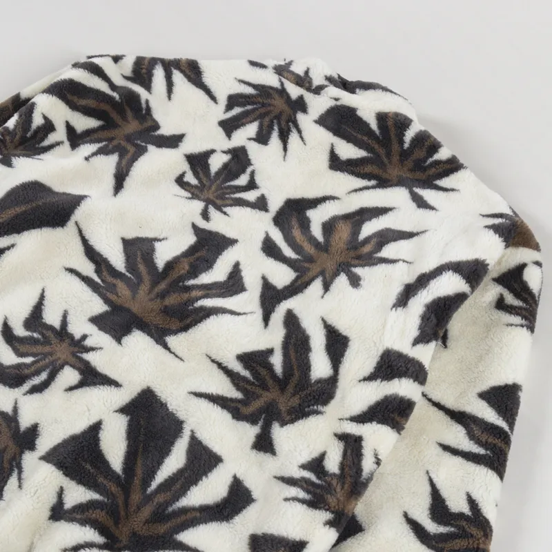 Huf Lowell Jacquard Sherpa Full-Zip Fleece Natural-3