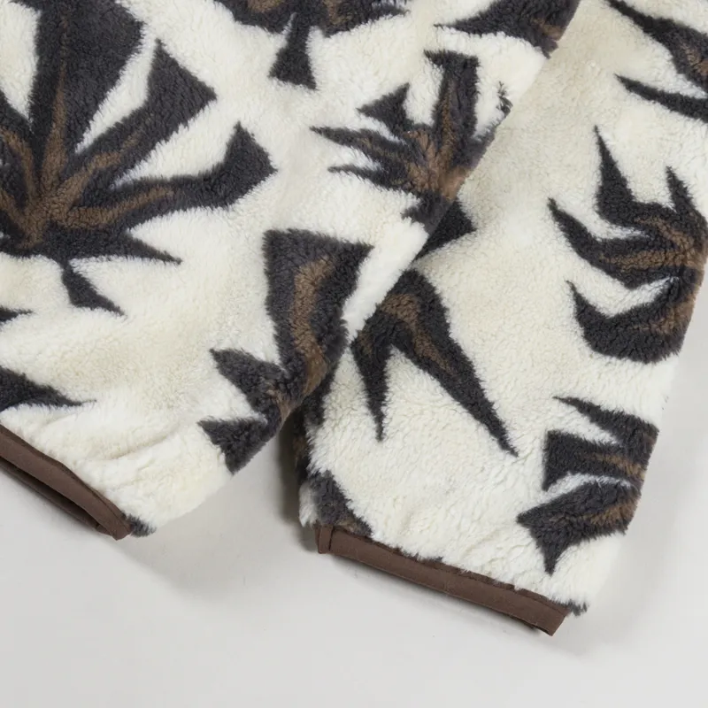 Huf Lowell Jacquard Sherpa Full-Zip Fleece Natural-7